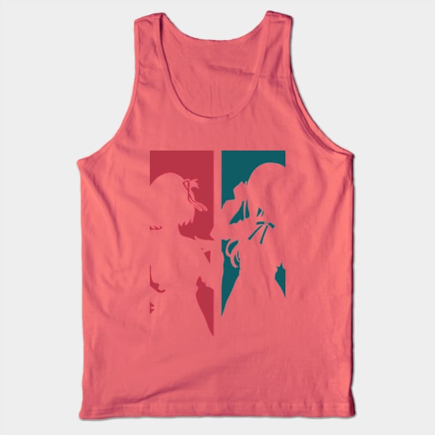 Lycoris recoil Chisato nishikigi and Takina inoue Transparent anime characters silhouette design Tank Top by Animangapoi